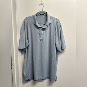 Men's Turtleson Light Blue Striped Polo Shirt